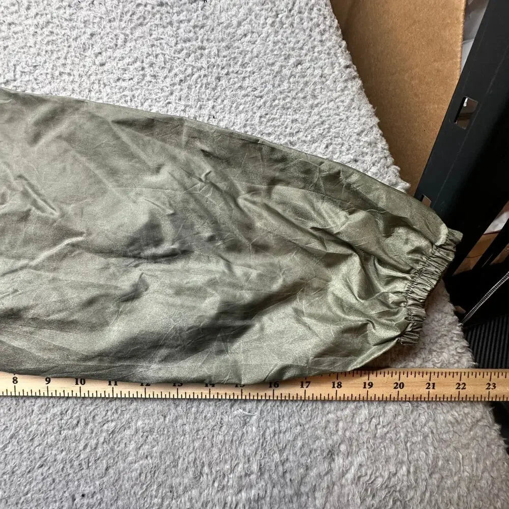 Vintage Gap Anorak Windbreaker Hoodie Jacket Mens Small Pocket Metallic Green